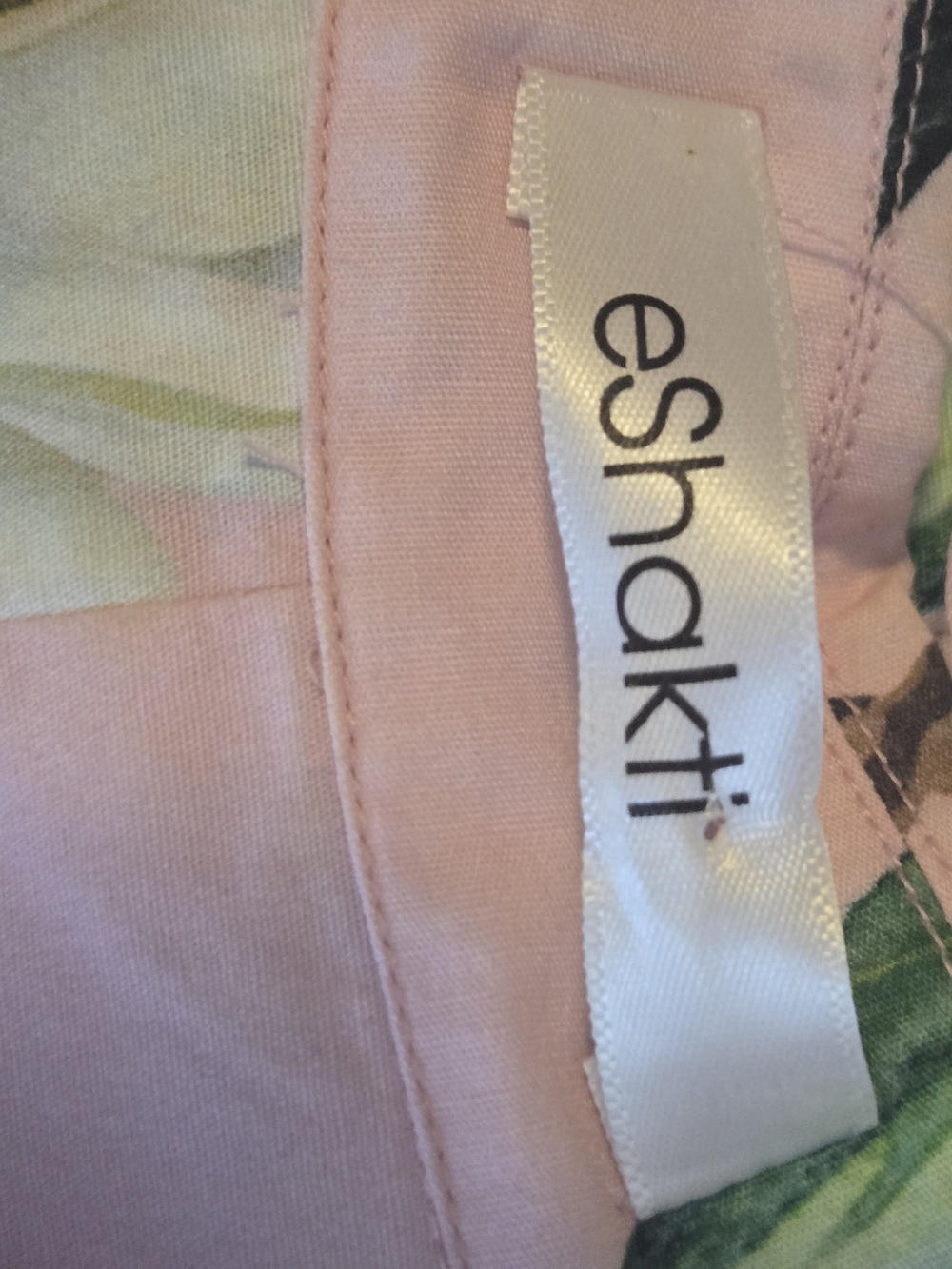 eshakti Pink Magnolia Print Floral V-Neck Sleeveless Midi Dress 2X NWOT (8770) - Picture 3 of 3